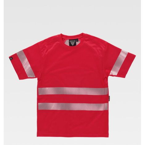 Camiseta de manga corta en micropiqué de poliéster con interior de algodón C3987 (1/5)