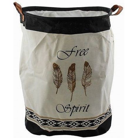 Cleafe - Cesto Porta Biancheria Per Vestiti Sporchi Pieghevole Free Spirit 40x50cm 10475 - (1/5)