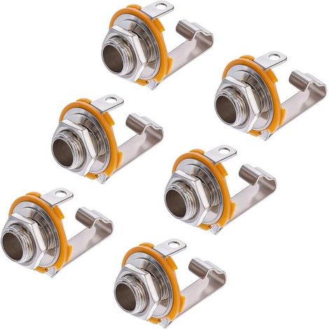prese jack per chitarra da 6,35 mm, jack stereo mono per chitarra, basso, stereo a due canali (1/5)