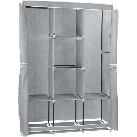 Armario Ropero de Tela Flex Gris 118x45x168cm Thinia Home (1/6)