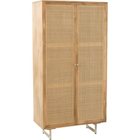 Armoire en rotin et bois de manguier naturel Naturel 45x175 cm (1/5)