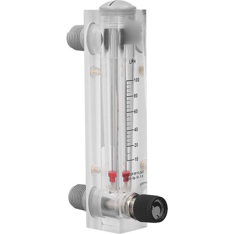 Débitmètre à eau en acrylique, panneau réglable, haute précision, 10-100 L/h (1/5)