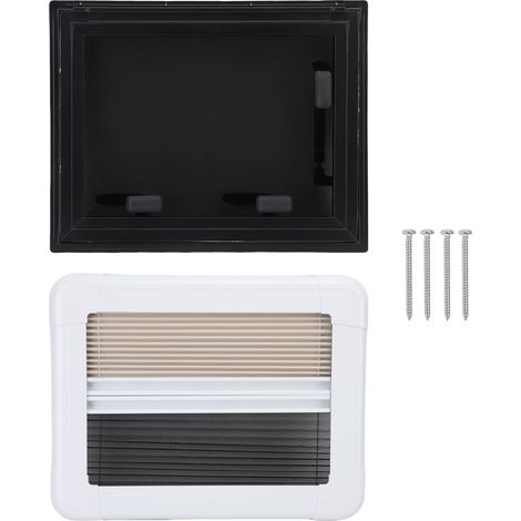 Fenêtre de camping-car de 15,7 x 11,8 pouces avec pare-soleil pour remorque, protection solaire en verre trempé monocouche, cadre en alliage d'aluminium de 1,2 pouces d'épaisseur. (1/5)