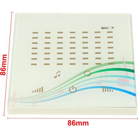 Centralina Audio Musica Touch Panel Music Controller Da Incasso A Muro 86X86mm 4 Canali 3AX4 (1/3)