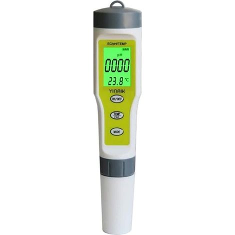 Testeur numérique portable pratique pH/EC/Température 3 en 1 - Stylo testeur de pH portable pour piscine et maison (1/5)