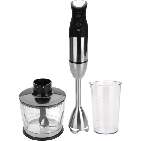 Mixeur plongeant Lacor avec hachoir et bol Mixeur à immersion 4 lames en acier inoxydable Idéal pour hacher et broyer (1/5)