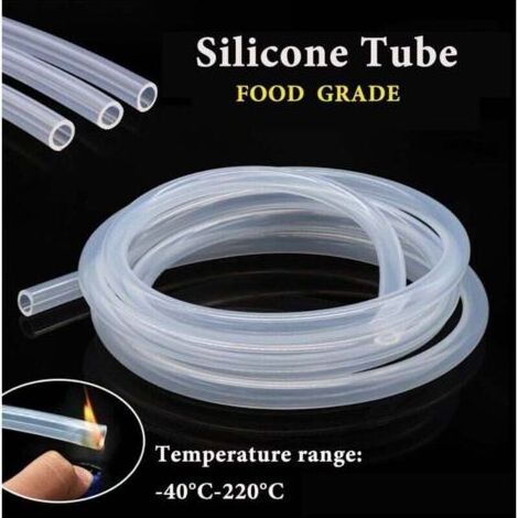 Tuyau en silicone souple de haute qualité, diamètre intérieur 20 mm x diamètre extérieur 25 mm, épaisseur de paroi 2,5 mm, transparent, longueur 2 mètres, résistant à la chaleur et indéformable. (1/4)