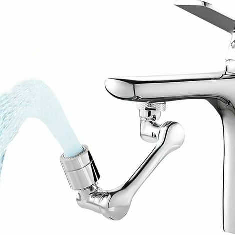 Embout de robinet pivotant, 1080 degrés rotatif pour robinets, mousseur de robinet, régulateur de jet, rallonge de robinet pour robinets, cuisine (1/4)