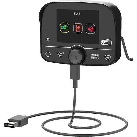 DAB-Autoradio mit 2,4-Zoll-Farbdisplay, FM-Transmitter und Bluetooth-Player. Kompatibel mit Autozubehör. (1/5)