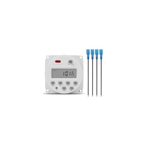 Minuterie numérique LCD 12 V à intervalle de 1 seconde, programmateur de relais horaire programmable 7 semaines CN101S-Crezuo