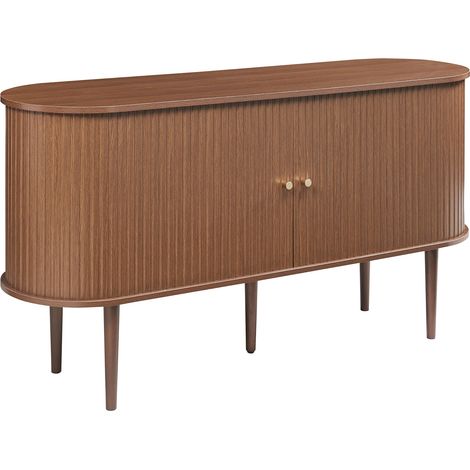 Credenza comò mobile contenitore soggiorno ingresso camera da letto 140 x 40 x 75 cm effetto noce 030009034