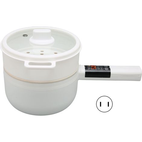 Mini casserole électrique 1,8L double couche, cuiseur à commande tactile avec 5 modes de cuisson, fiche US 110V (1/5)
