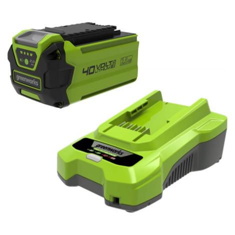 Pack GREENWORKS 40V - 1 batería 2,0Ah Lithium-ion - 1 cargador