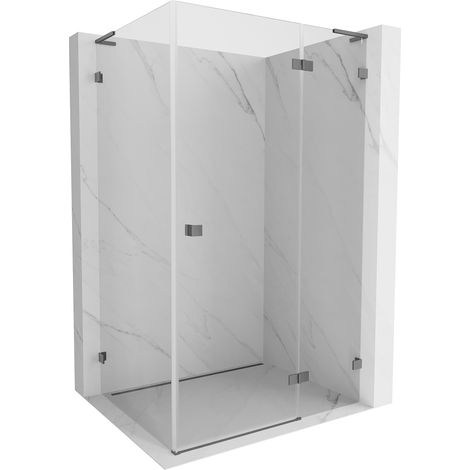Mexen Lunar L cabina de ducha batiente derecha 75 x 80 cm, transparente, metal de ca帽贸n - 834L-075-080-95-00-P (1/5)