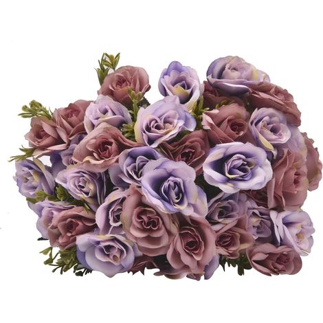 Künstliche dekorative Blumen lila Blumenstrauß Dekoration (1/5)