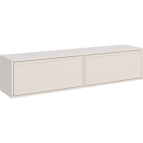 Selsey Velveto - Meuble TV 2 portes suspendu – Cachemire – 140 cm