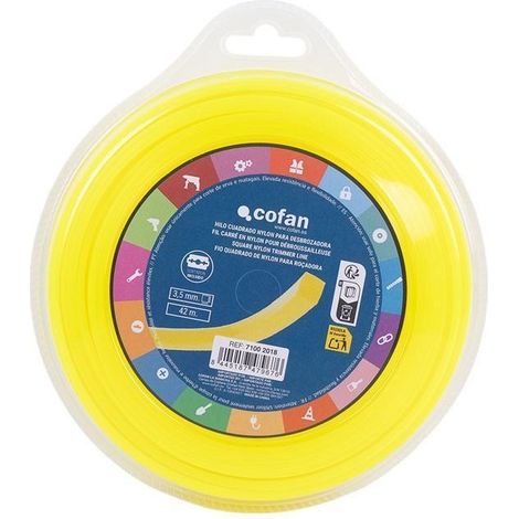 Hilo cuadrado de nylon para desbrozadora 42 m X 3 mm (1/5)