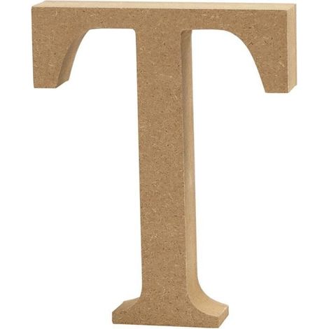 Lettre décorative en bois - réf 56329 - Beige - Bois massif - Intérieur