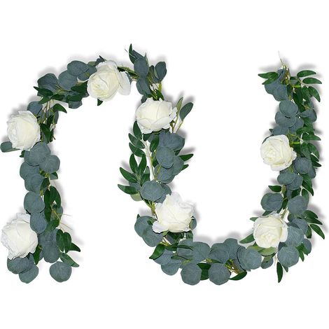 Blue Dream Guirlande Fleur Artificielles Rose Vigne Dekoration