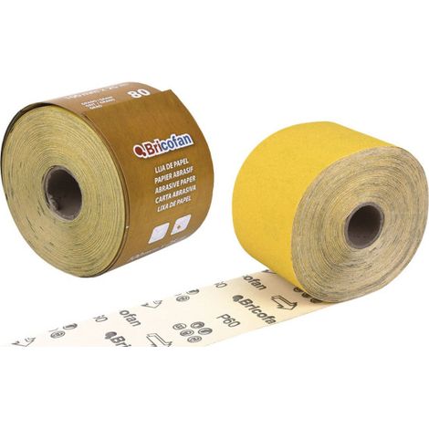 Rollo Lija Papel Amarillo con granos de 60 a 180                                       60 (1/4)