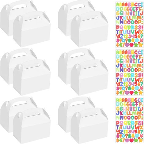 Empty Gift Box 16 x 9 x 8.5 cm, Pack of 12, White (1/5)