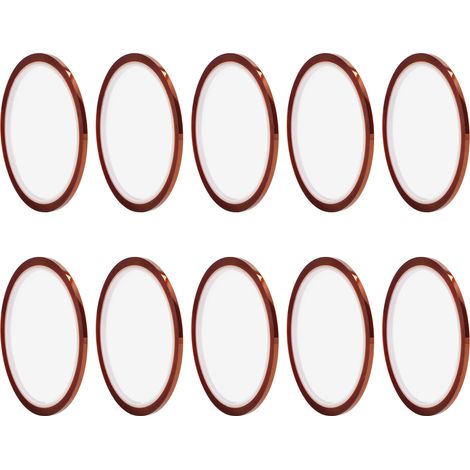 10 Rouleaux Ruban Adhésif Haute Température PI Transfert Sublimation 33m Long 3mm Large (1/5)