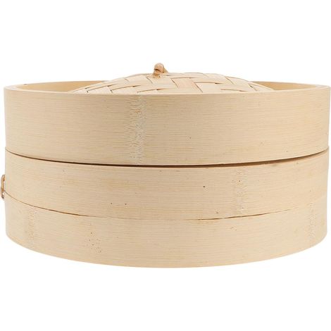 Panier vapeur 20 cm avec couvercle - Panier vapeur pour dim sum, brioches et légumes (1/5)