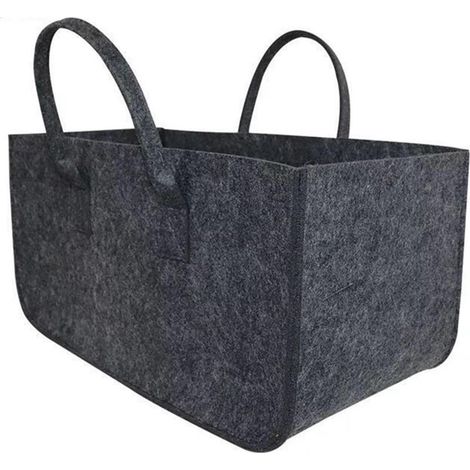 1 pièce cheminée Bois Feutre Organisateur Panier Feutre Sac Match Poche Bois de Chauffage Panier épicerie étal Panier Pack de Bois de Chauffage(50×25×25cm) (1/5)