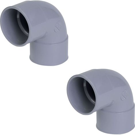 2x coude PVC 87°30 femelle femelle diamètre 32mm PVC raccord connecteur tube tuyau plomberie