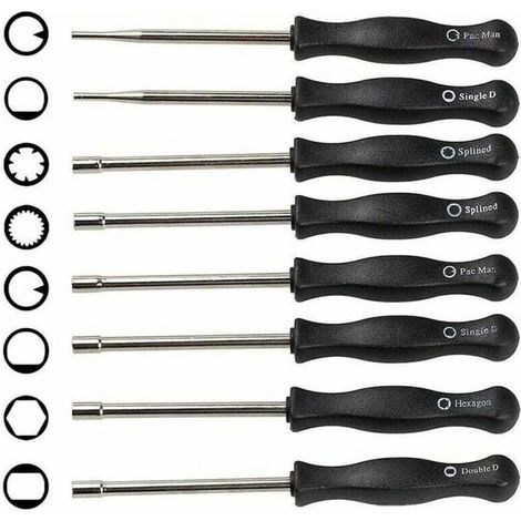 Lot de 8 Outil de réglage, Tournevis pour Carburateur Nettoyage Moteur Réparation Convient à La Plupart des Moteurs de 2 Cycles (1/4)