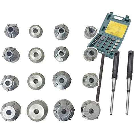 Universeller Ventilsitzreibahlen-Satz (20-teilig), Motorrad-Ventilreparatur-Werkzeugset, Ventildurchmesser: 20–30 mm, für Ventilreparaturen (22 × 20 × 6 cm), 20–30 (1/5)