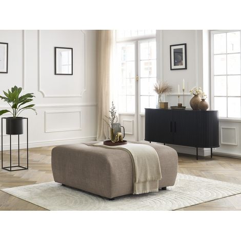 BOBOCHIC - Pouf ARSENE tissu velours Taupe (1/5)