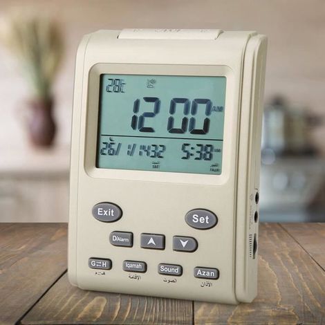 Horloge - YOSOO - Azan - Numérique - Alarme LCD - 1500 villes disponibles (1/4)