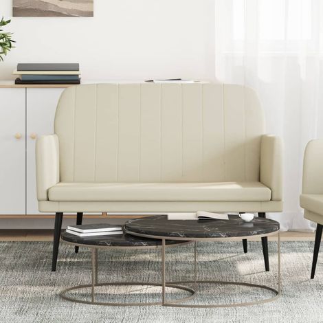 Sitzbank Creme 107x80x81 cm Kunstleder