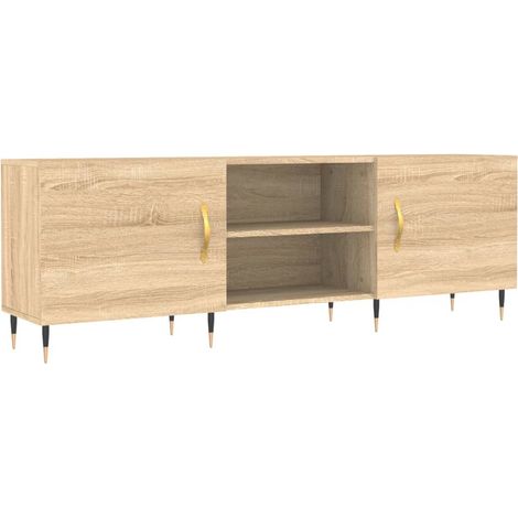 Mobile TV multimediale scaffale TV credenza TV sala da pranzo soggiorno camera da letto rovere sonoma 150 x 30 x 50 cm legno ingegnerizzato marrone 020027488