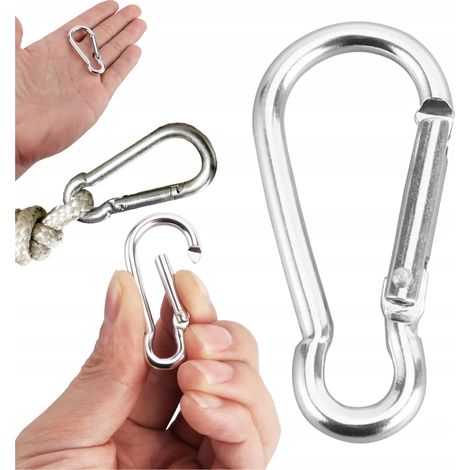 MOUSQUETON DE Pompier 50 mm pour CORDES Laisse pour chien Porte-clés 1 PCS (1/5)