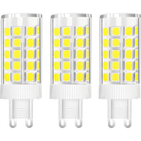 Lot de 3 Ampoules LED G9 10W Équivalent Halogène 150W, 86 LED, 1000Lm, Angle de faisceau 360°, Ultra Lumineuses, AC220-240V, Non Dimmable, Blanc Froid 6500K [Classe énergétique B]