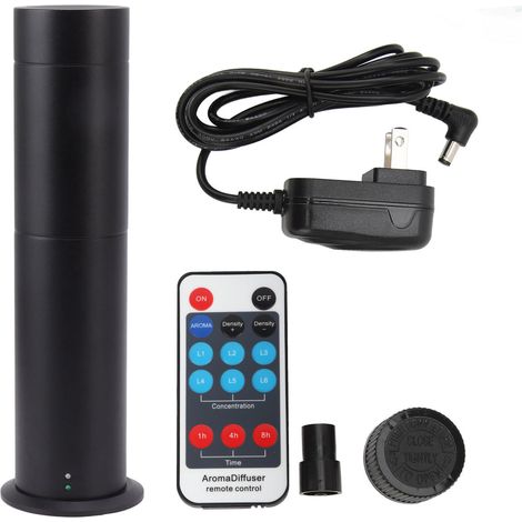 Diffuseur d'huiles essentielles 200m³ 120ml, avec télécommande et tapis antidérapant, pour hôtel maison sauna, prise US 100-240V Noir (1/5)