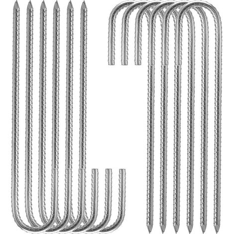 Roleader – Stakes di fissaggio del suolo XL – confezione da 10 sardine zincato 30 cm – Acciaio al carbonio per terreni duri e rocciosi – Fissaggio tende (1/5)