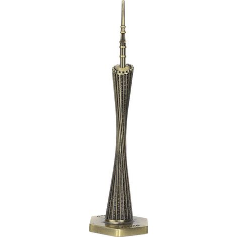 Beliebtes Kanton-Turm-Modell, filigrane Ausführung, feine Verarbeitung, handliche Größe, Vintage-Schreibtischdekoration (Bronze) (1/5)