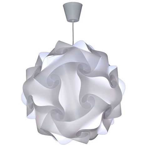 Tinor – Luminaire à suspension Ø30 cm – Abat-jour en polypropylène incassable – Câble réglable 60 cm – Compatible ampoule LED E27 12W (1/5)