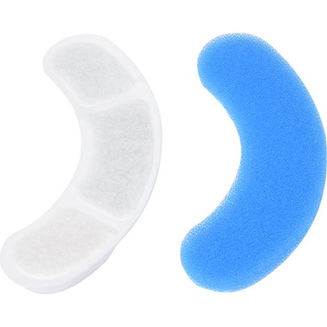 Filtre Fontaine à Eau Chat 8pcs - Mousse Charbon Actif - Filtration Cheveux Non-Tissé Blanc Bleu 11cm (1/4)