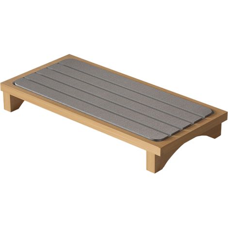 1 organisateur d'évier, séchage instantané, terre de diatomées et bambou, égouttoir absorbant, porte-éponge et porte-savon, usage cuisine salle de bain (1/5)