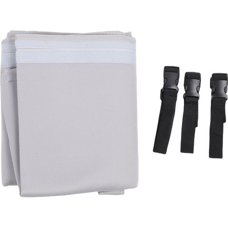 Manchon Protecteur pour Tuyau de Climatiseur Portable - Anti-poussière, Polyester, Gris, 150x54cm - Installation Facile, Compatible Multiple Marques (avec 3 Bandes) (1/5)