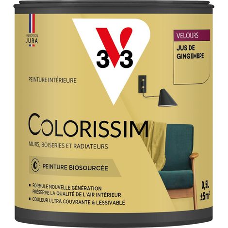 Peinture murale intérieure Colorissim® V33 Jus de gingembre Velours 0,5L