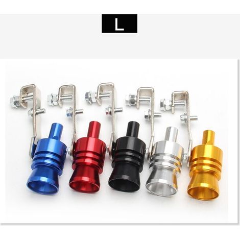 Lot de 2 modifications de voiture Simulateur sonique Turbo Whistle Tuyau d'échappement Sondeur Noir Taille L (1/3)