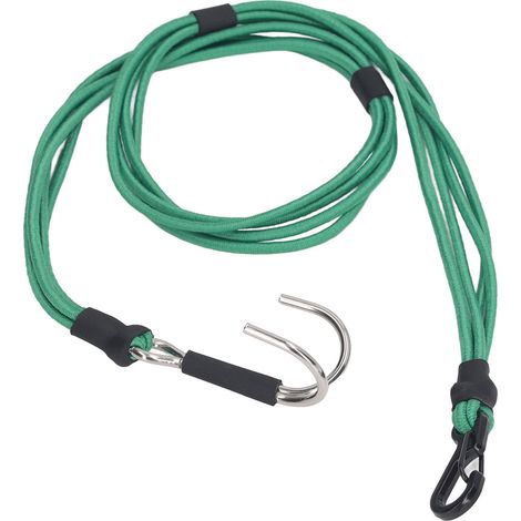 Corde de sauvetage RC verte avec sangle de treuil en caoutchouc et alliage d'acier inoxydable, corde RC robuste avec boucle et crochet pour voiture RC 1/10 et 1/8 (1/5)