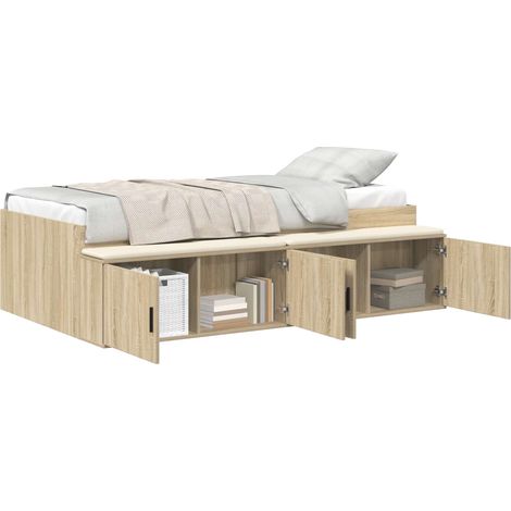 Maison Exclusive - Struttura del letto Rovere Sonoma 70 x 190 cm Legno multistrato