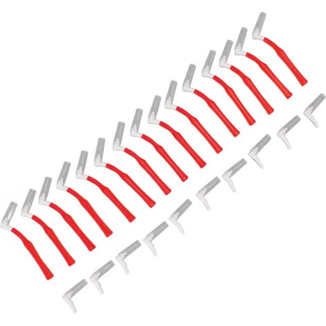 25 Stück L-förmige Interdentalbürsten zum Drücken und Ziehen, Mundpflege, Zahnaufhellung, Zahnreinigungsbürsten für kieferorthopädische Anwendungen, Rot (1/5)