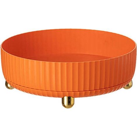 Stockage de Cuisine ÉTagèRe Rotative Support D'Assaisonnement BoîTe D'Assaisonnement Plateau Tournant MéNager Support de Stockage Rotatif Orange (1/4)